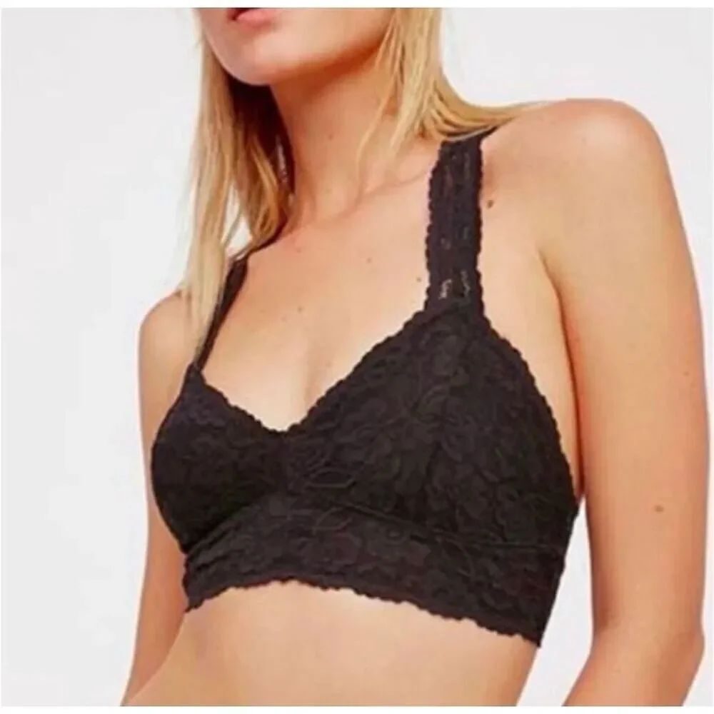 Intimately Free People black lace racerback XS Galloon bralette